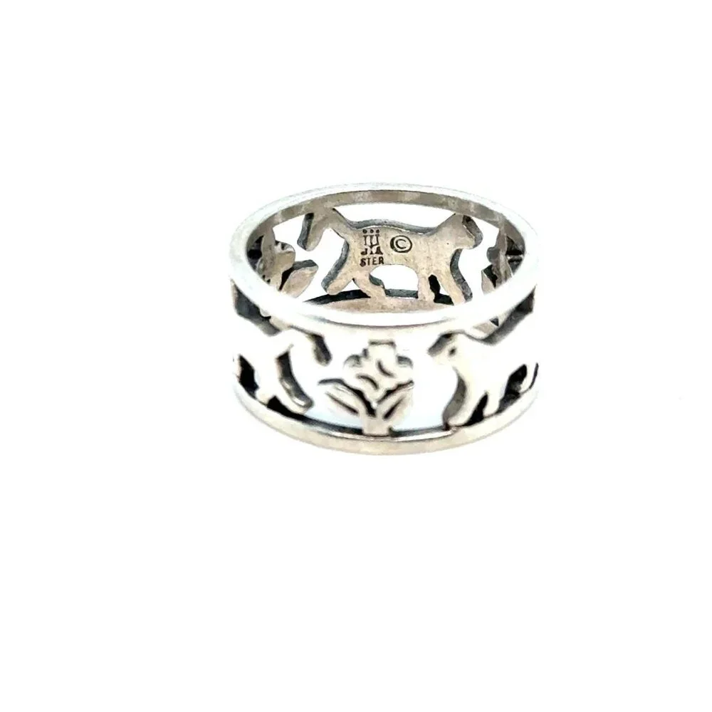 James Avery Cats & Flowers‎ Eternity Band Ring